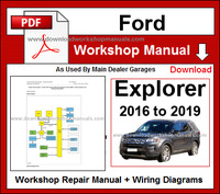 Ford Explorer 2016 to 2019 Service Repair Workshop Manual pdf